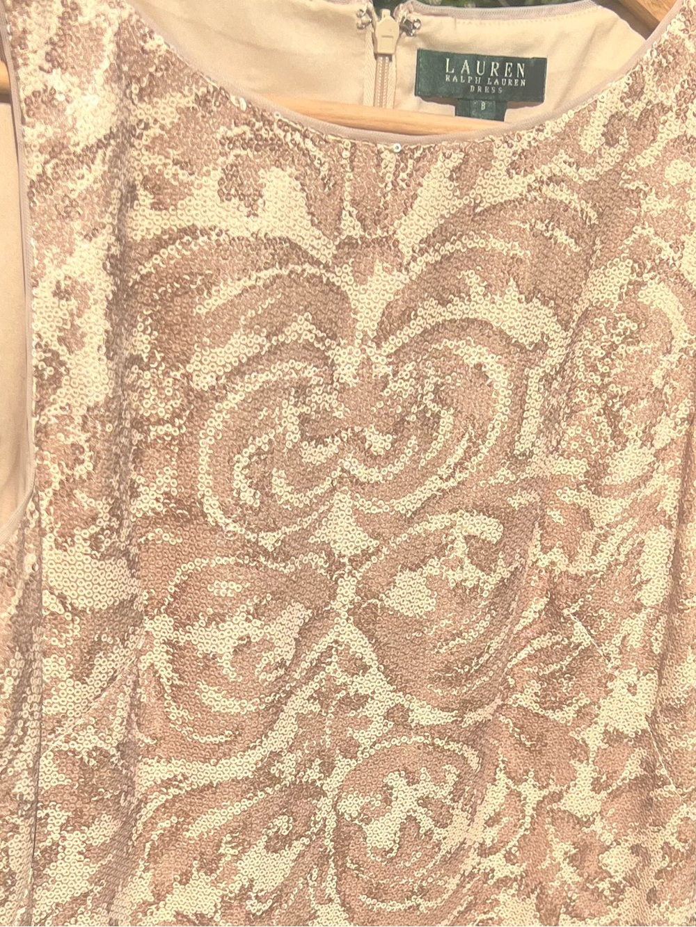 Ralph Lauren Champagne Damask Sheath Dress - Picture 4 of 4